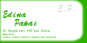 edina papai business card